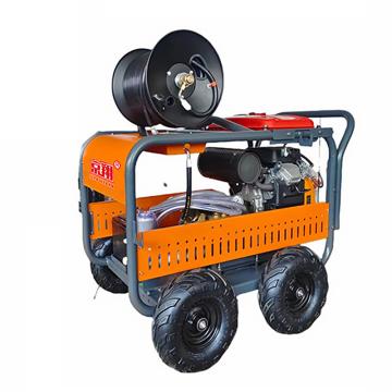 京翔 柴油机型高压管道疏通清洗机，高压管道疏通清洗机GQ-C5015 工作压力150公斤，工作水流量50升/分，高压管50米 售卖规格：1台