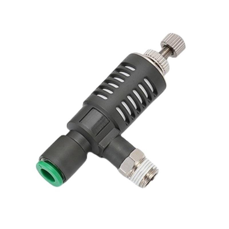 谦华智科 ASV系列气缸可调快速消声排气节流阀，ASV510F-03-12S 外丝螺纹PT3/8"-快插接管外径12mm 售卖规格：1个