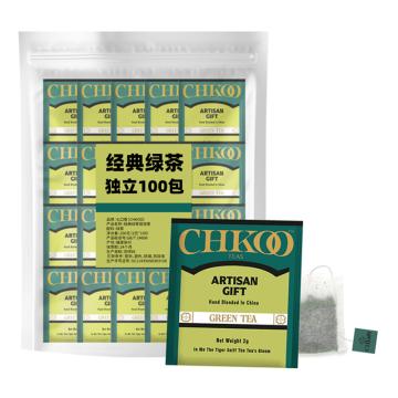 七口香 袋泡茶，滤纸包绿茶袋泡茶（独立小包） 2g*100包/袋 售卖规格：100包/袋