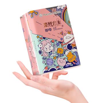 全棉时代/Purcotton 奈丝公主超薄日用卫生巾，240MM, 10片/包 售卖规格：1包