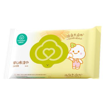 全棉时代/Purcotton 婴儿棉湿巾，150mm×200mm,手口专用65g,20片/包 售卖规格：1包