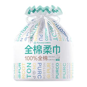 全棉时代/Purcotton 全棉柔巾卷，干湿两用200mm×200mm,45g平纹,70片/包 售卖规格：1包