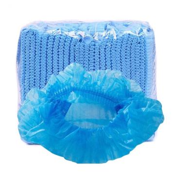 共泰 一次性無紡布帽子 防塵防污頭套 廚房餐飲無塵車間條形帽，藍色雙筋 100只 售賣規(guī)格：1包