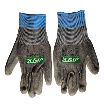 海太爾 5級(jí)防割手套，0054-8 針織手腕，PU涂層，灰色 售賣規(guī)格：1副