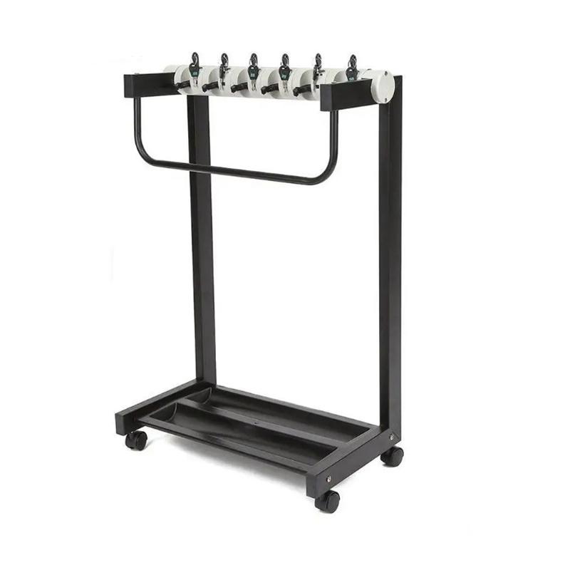 月桐 雨伞架雨伞收纳架带锁配伞，YT-XSJ23 雨伞架6头+23寸雨伞6把   60×32×85cm 售卖规格：1台