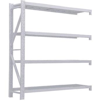 Raxwell 層板貨架副架，RHSS4870 4層 單層承重500kg 尺寸(長×寬×高mm)：1500*600*1800 灰白色 售賣規(guī)格：1個