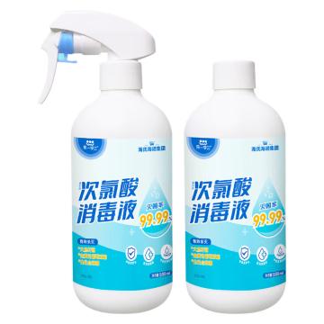 海氏海诺 次氯酸消毒液，500ml×2瓶(喷雾+补充装) 售卖规格：1组
