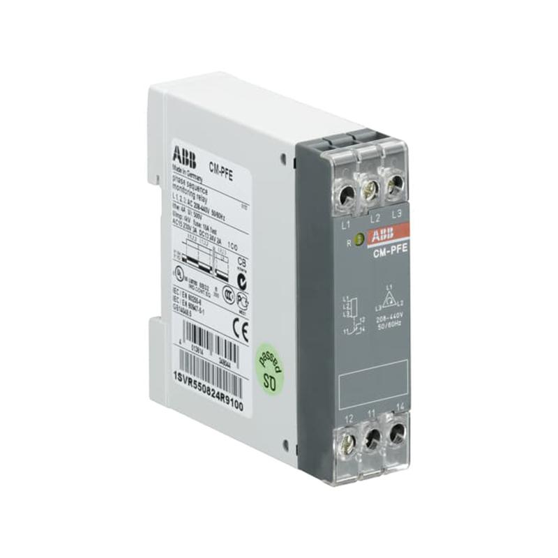 ABB CM 三相监控继电器，10012574 CM-PFE, phase seq, 1 c/o, 208-440VAC 售卖规格：1个
