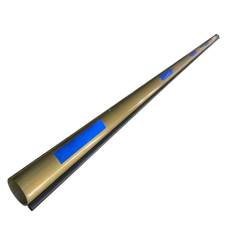 月桐 椭圆道闸杆拦车杆，YT-XDZG31 长5m 宽80×高50mm 金色+蓝色 含胶条 适用于捷顺 售卖规格：1根