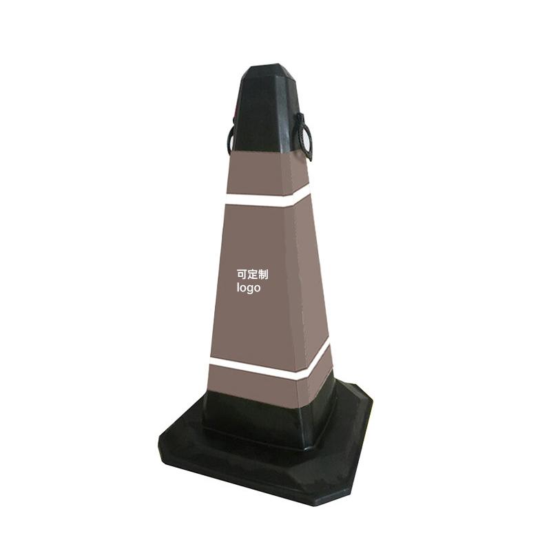 月桐 橡胶路锥方锥，DYT-XCS0634A 可定制logo 380×380×680mm 棕色 约4kg 售卖规格：1个