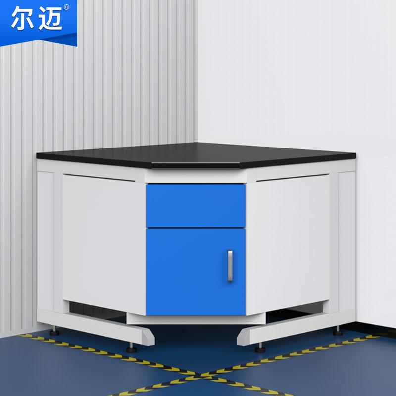 尔迈 钢木转角柜1*1*0.8m，EM-SYT-16钢木 售卖规格：1台