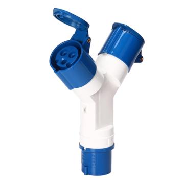 倍港 三通工業(yè)插頭插座連接器一分二Y型一分三，16A3P/220V/1-2 16A3芯 一分二 售賣(mài)規(guī)格：1個(gè)