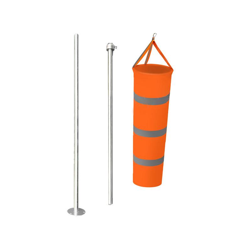 月桐 反光風向袋含桿套裝，YT-XCCFXDY010 進風口35cm 出風口15cm 長100cm  總長2.2m 不銹鋼桿 配送3個安裝螺絲 售賣規(guī)格：1個