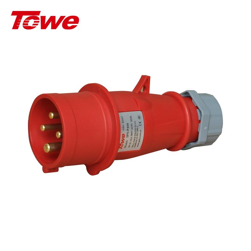 同为 工业连接器，IPS-P416 16A 四芯 公头 售卖规格：1包