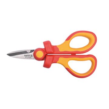 易爾拓/YATO 雙色柄絕緣電工剪刀，YT-21200 售賣規(guī)格：1把