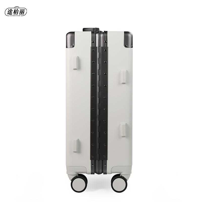 途柏丽 拉杆箱，T0232-20 350*550*230mm/ABS+PC/3.6kg/枪灰/白色 售卖规格：1个