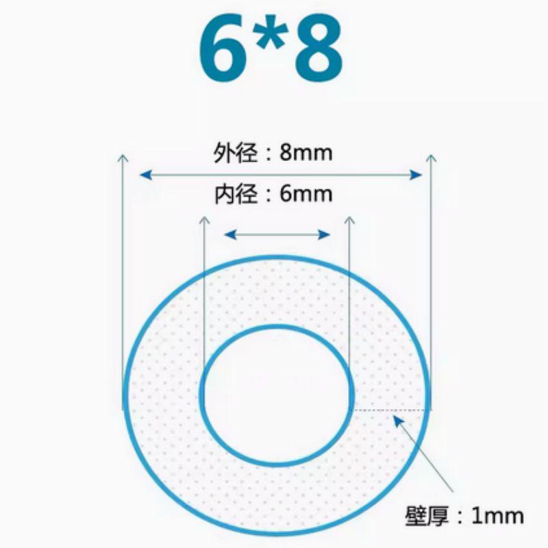 星浙氣動(dòng) 耐高溫透明硅膠軟管，6×8mm 售賣(mài)規(guī)格：1米