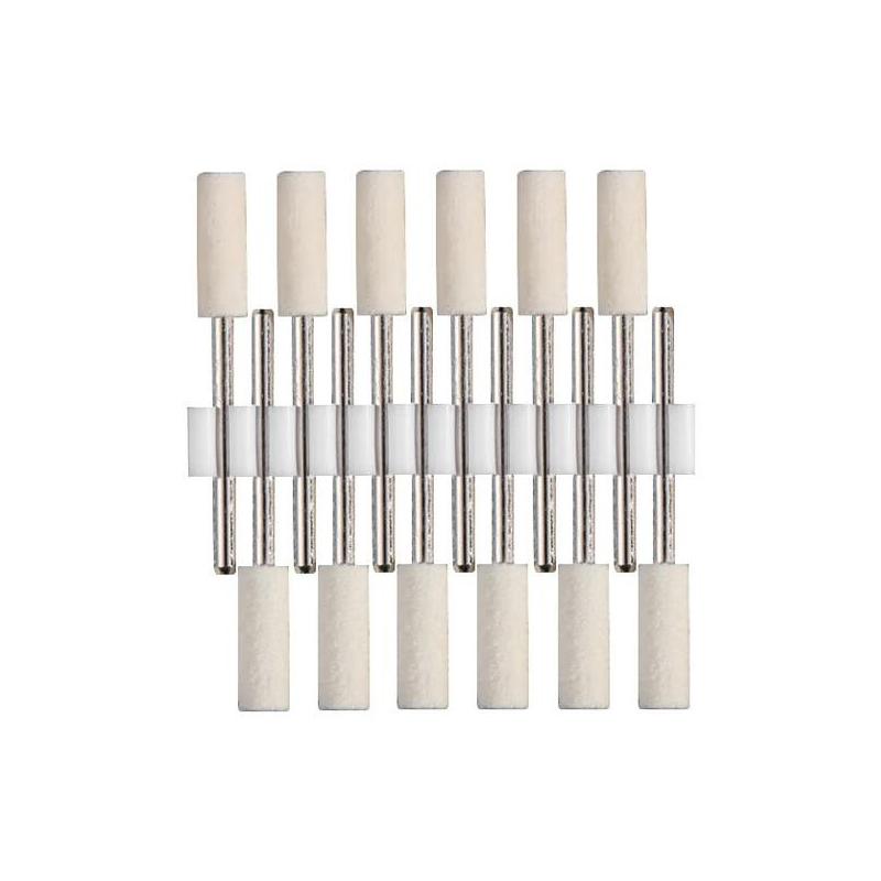 VRK VK-A16系列纖維羊毛磨頭，圓柱形5*3mm 12支 售賣(mài)規(guī)格：12個(gè)/包