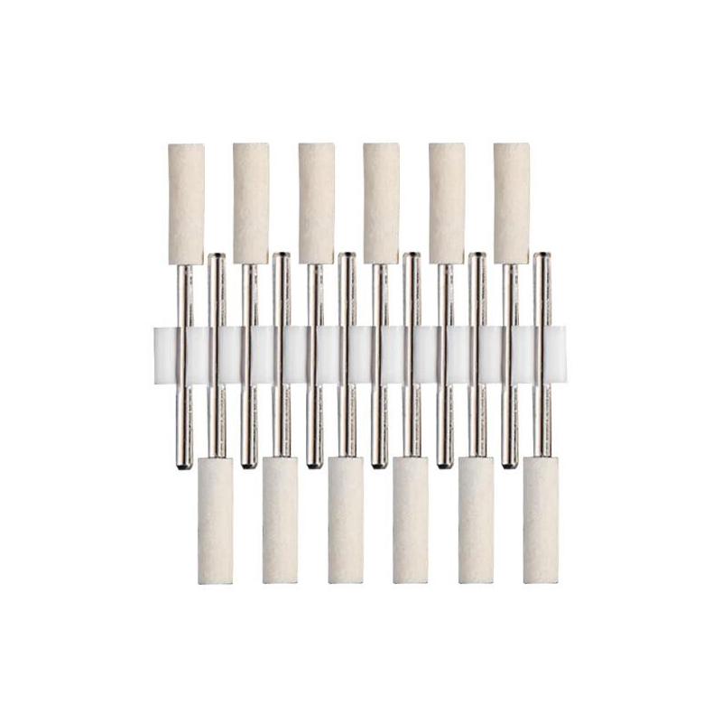 VRK VK-A16系列纖維羊毛磨頭，圓柱形4*3mm 12支 售賣(mài)規(guī)格：12個(gè)/包