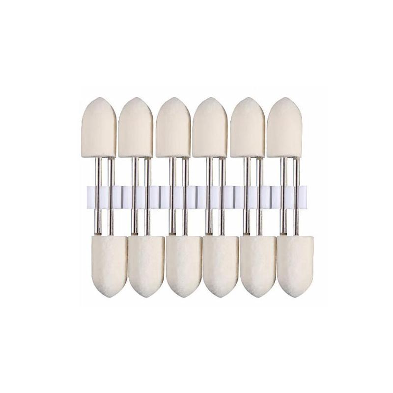 VRK VK-A16系列纖維羊毛磨頭，子彈形12*3mm 12支 售賣(mài)規(guī)格：12個(gè)/包