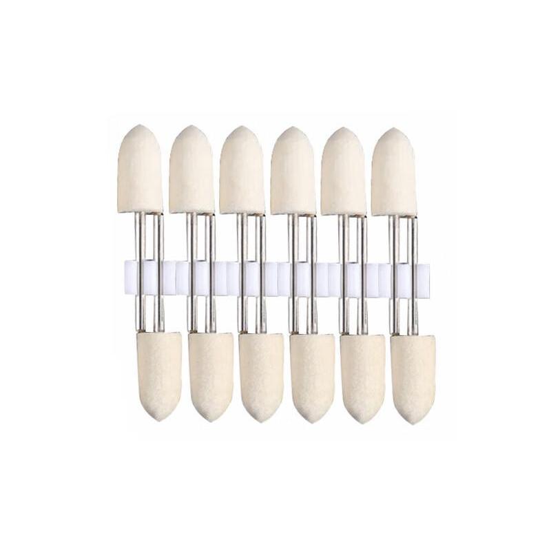 VRK VK-A16系列纖維羊毛磨頭，子彈形10*3mm 12支 售賣(mài)規(guī)格：12個(gè)/包