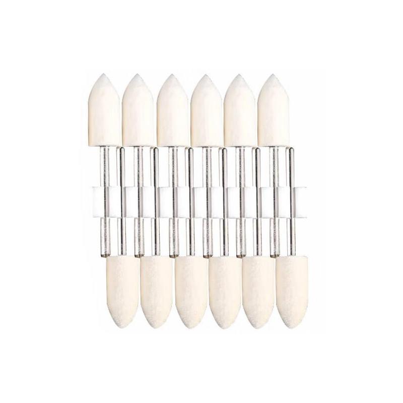 VRK VK-A16系列纖維羊毛磨頭，子彈形8*3mm 12支 售賣(mài)規(guī)格：12個(gè)/包