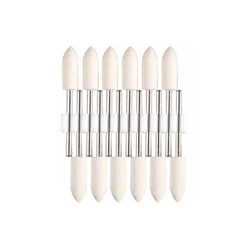 VRK VK-A16系列纖維羊毛磨頭，子彈形6*3mm 12支 售賣(mài)規(guī)格：12個(gè)/包