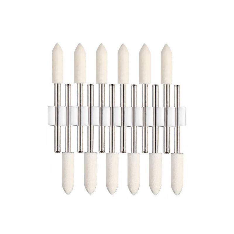 VRK VK-A16系列纖維羊毛磨頭，子彈形4*3mm 12支 售賣(mài)規(guī)格：12個(gè)/包