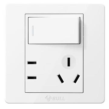 公牛 一开双控五孔带开关插座，G07E334S 售卖规格：1个