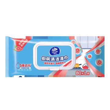 维达/Vinda 厨房湿巾，VW4002 （升级为60片/包） 售卖规格：1包
