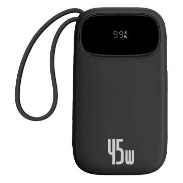 倍思/Baseus 倍思 Q电3 数显快充移动电源 双C版 20000mAh 45W 皓月黑，PPQD3-2040， 售卖规格：1个