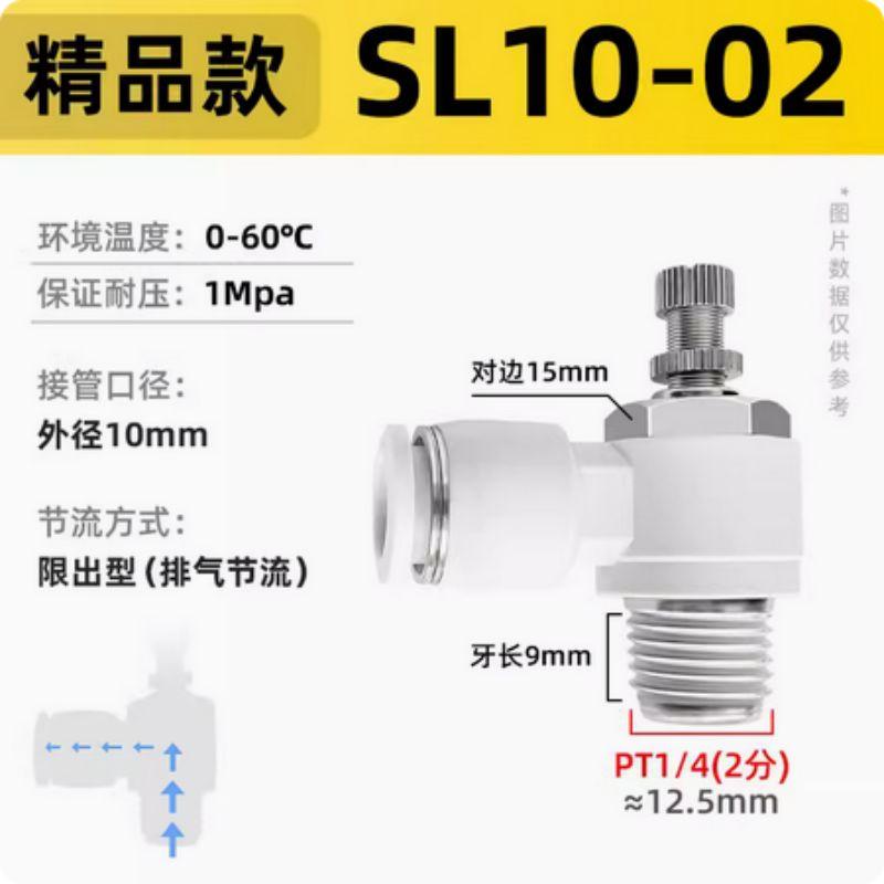 星浙氣動 SL白色單向節(jié)流調(diào)速閥，SL10-02 售賣規(guī)格：1個(gè)