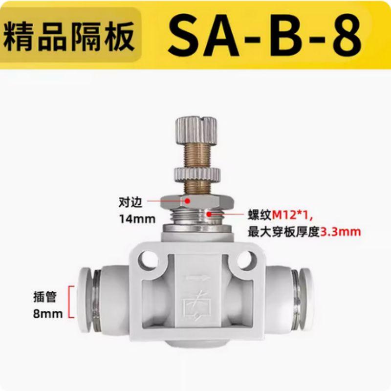 星浙氣動 SA帶隔板管道節(jié)流閥，SA-B-8 售賣規(guī)格：1個(gè)