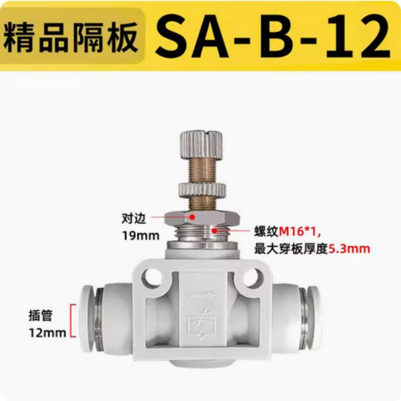 星浙氣動 SA帶隔板管道節(jié)流閥，SA-B-12 售賣規(guī)格：1個(gè)