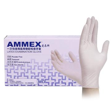 爱马斯/AMMEX 一次性橡胶手套，TLFCMD46100 售卖规格：1箱