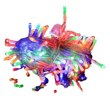功成獅 LED彩燈燈串 HFCDDC-13 彩色 黑線 公母插款 50m 500燈 帶閃 8個/袋 個，GOHF0969 售賣規(guī)格：1個