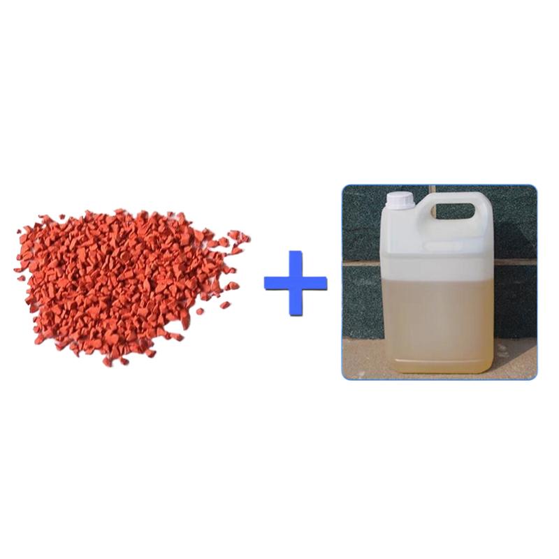 功成狮 塑胶跑道材料epdm环保室外橡胶跑道，铁红色一袋/25kg+5kg胶水 售卖规格：1件