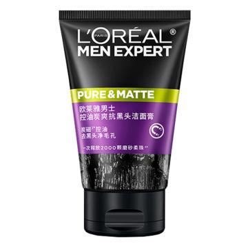 欧莱雅/LOREAL 男士洁面膏，控油炭爽抗黑头100ml(一件代发) 售卖规格：1支