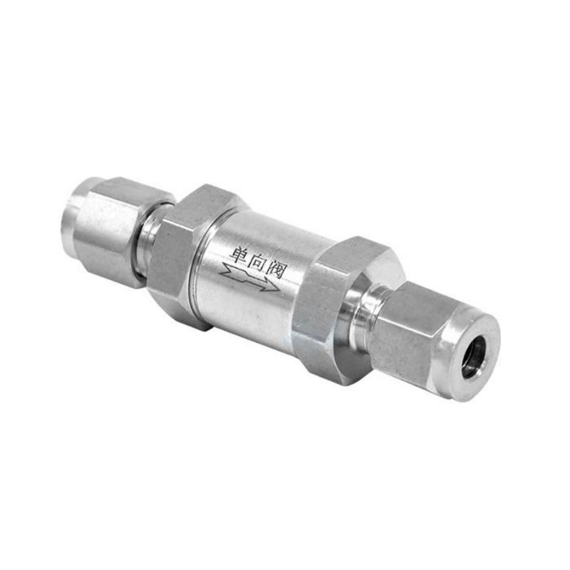 謙華智科 不銹鋼雙頭卡套式氣液體止回止逆閥單向閥，304-SV-KT1/4-KT1/4 進(jìn)口卡套2分-出口卡套2分 售賣(mài)規(guī)格：1個(gè)