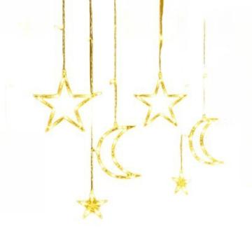 功成狮 led小彩灯 HFXCD-02 暖白星月款 长3.5m 下垂12个 插电款 个，GOHF0834 售卖规格：1个