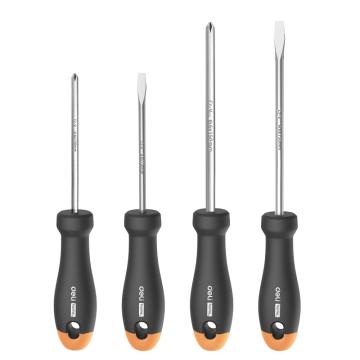 得力 home系列螺絲批4件套(橙)，HT1004C 售賣規(guī)格：1套