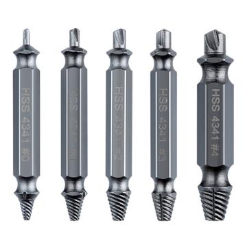 亞潤(rùn) 5件套高速鋼斷絲取出器，YR-DSQCQ-HSS-5 售賣規(guī)格：1套