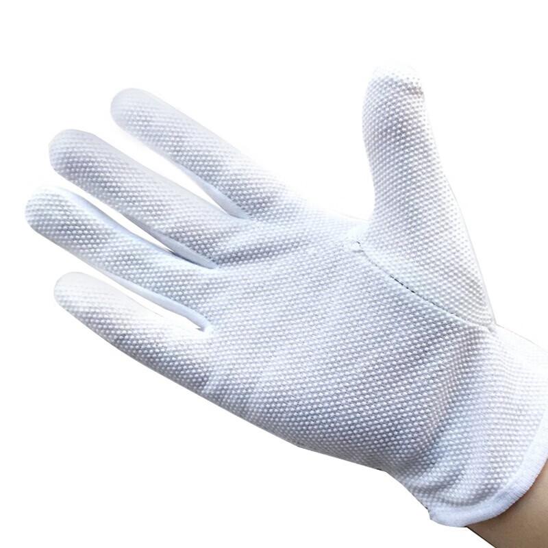 伏興 白色禮儀手套，B5502 純棉三筋防滑，均碼 售賣規(guī)格：10雙/包