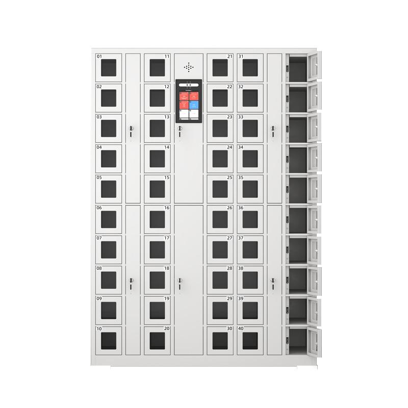 京圖尚冠 智能手機(jī)柜，TD532 50門人臉識別灰白色1275*300*1800mm 售賣規(guī)格：1臺