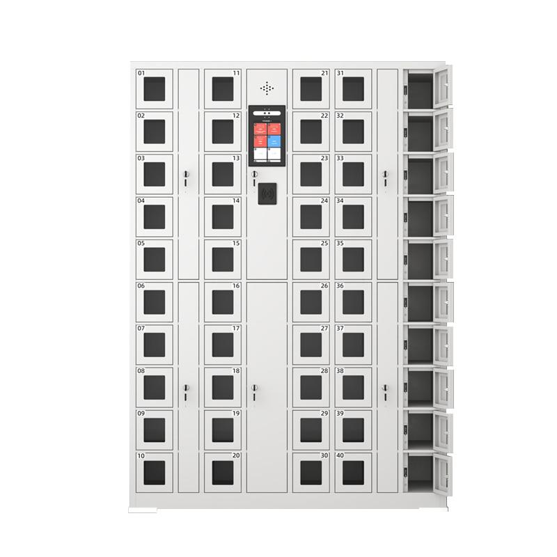 京圖尚冠 智能手機(jī)柜，TD580 50門人臉識別+刷卡灰白色1275*300*1800mm 售賣規(guī)格：1臺