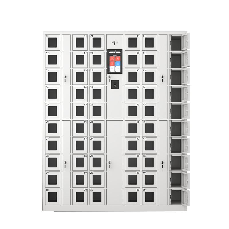 京圖尚冠 智能手機(jī)柜，TD605 60門人臉+指紋+刷卡灰白色1445*300*1800mm 售賣規(guī)格：1臺