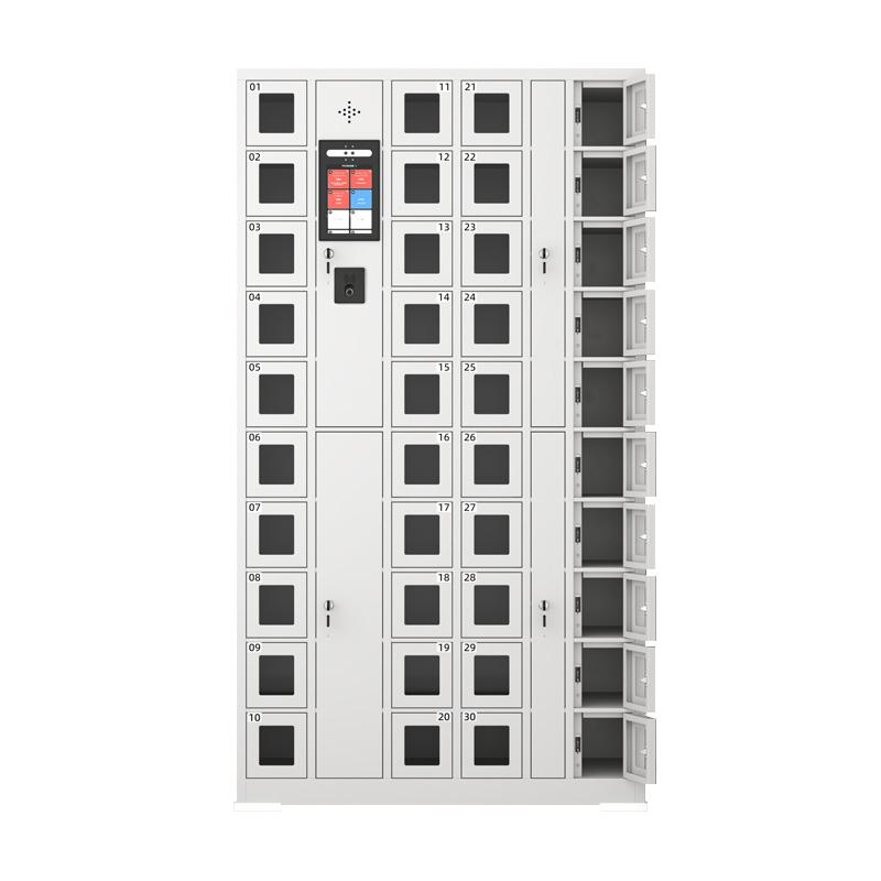 京圖尚冠 智能手機(jī)柜，TD603 40門人臉+指紋+刷卡灰白色1000*300*1800mm 售賣規(guī)格：1臺