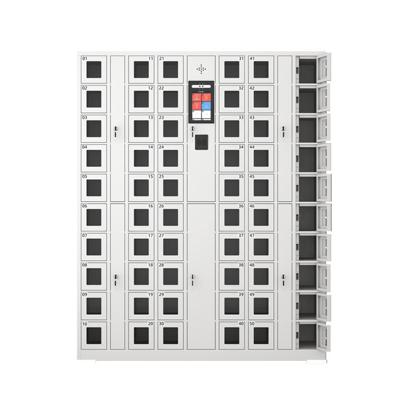京圖尚冠 智能手機(jī)柜，TD581 60門人臉識別+刷卡灰白色1445*300*1800mm 售賣規(guī)格：1臺