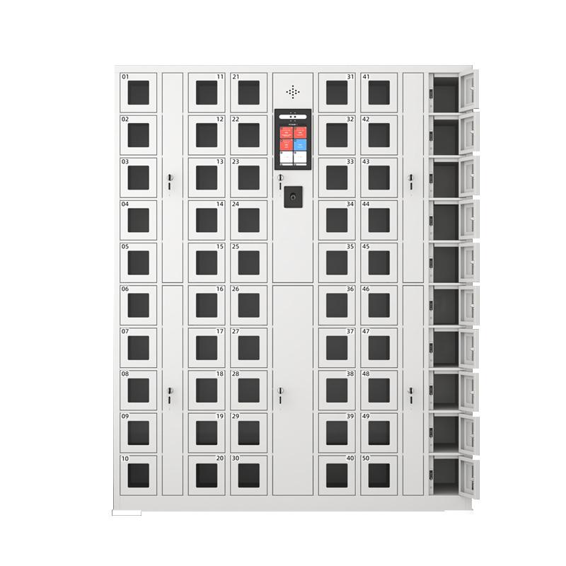 京圖尚冠 智能手機(jī)柜，TD557 60門人臉識別+指紋灰白色1445*300*1800mm 售賣規(guī)格：1臺
