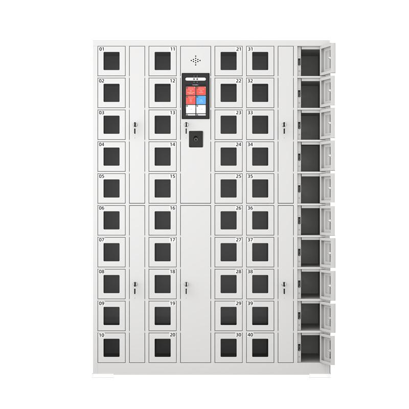 京圖尚冠 智能手機(jī)柜，TD556 50門人臉識別+指紋灰白色1275*300*1800mm 售賣規(guī)格：1臺
